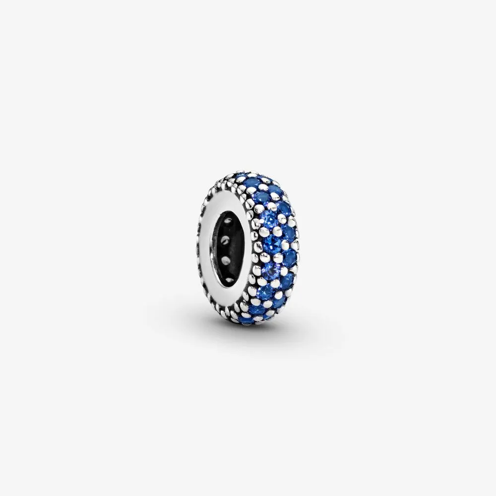 Blue Sparkle Spacer Charm