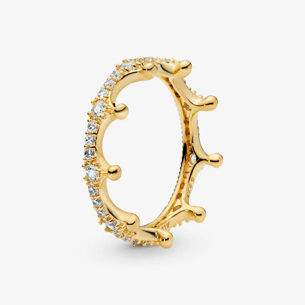 Clear Sparkling Crown Ring