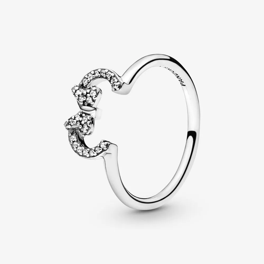 Disney, Minnie Silhouette Ring, Clear CZ