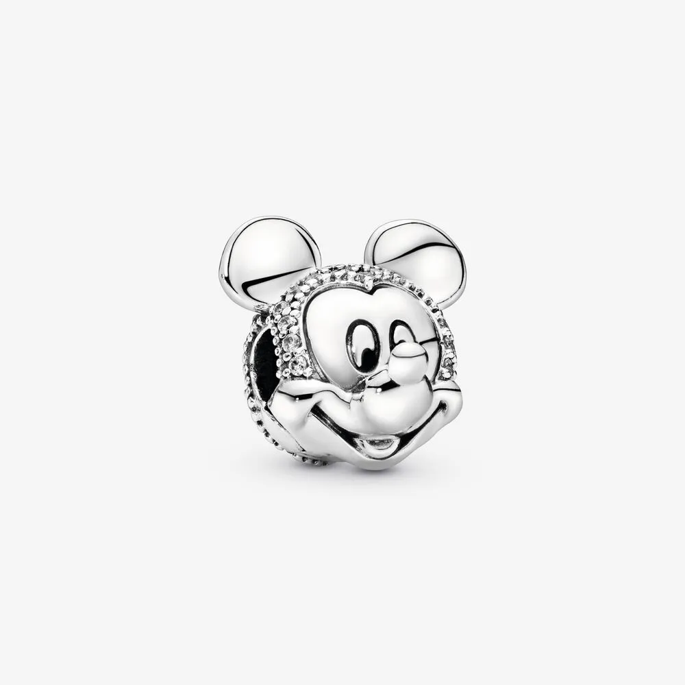 Disney, Shimmering Mickey Portrait Clip, Clear CZ