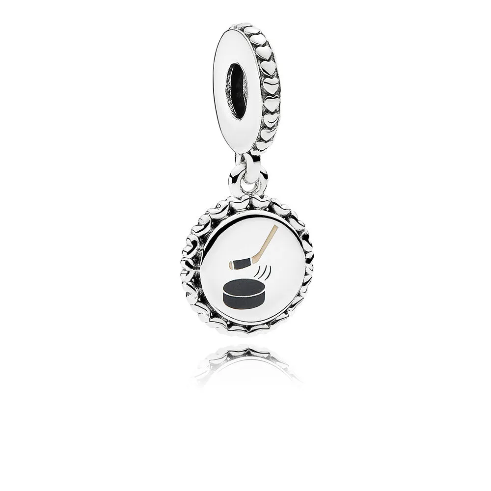 Hockey Dangle Charm, Mixed Enamel