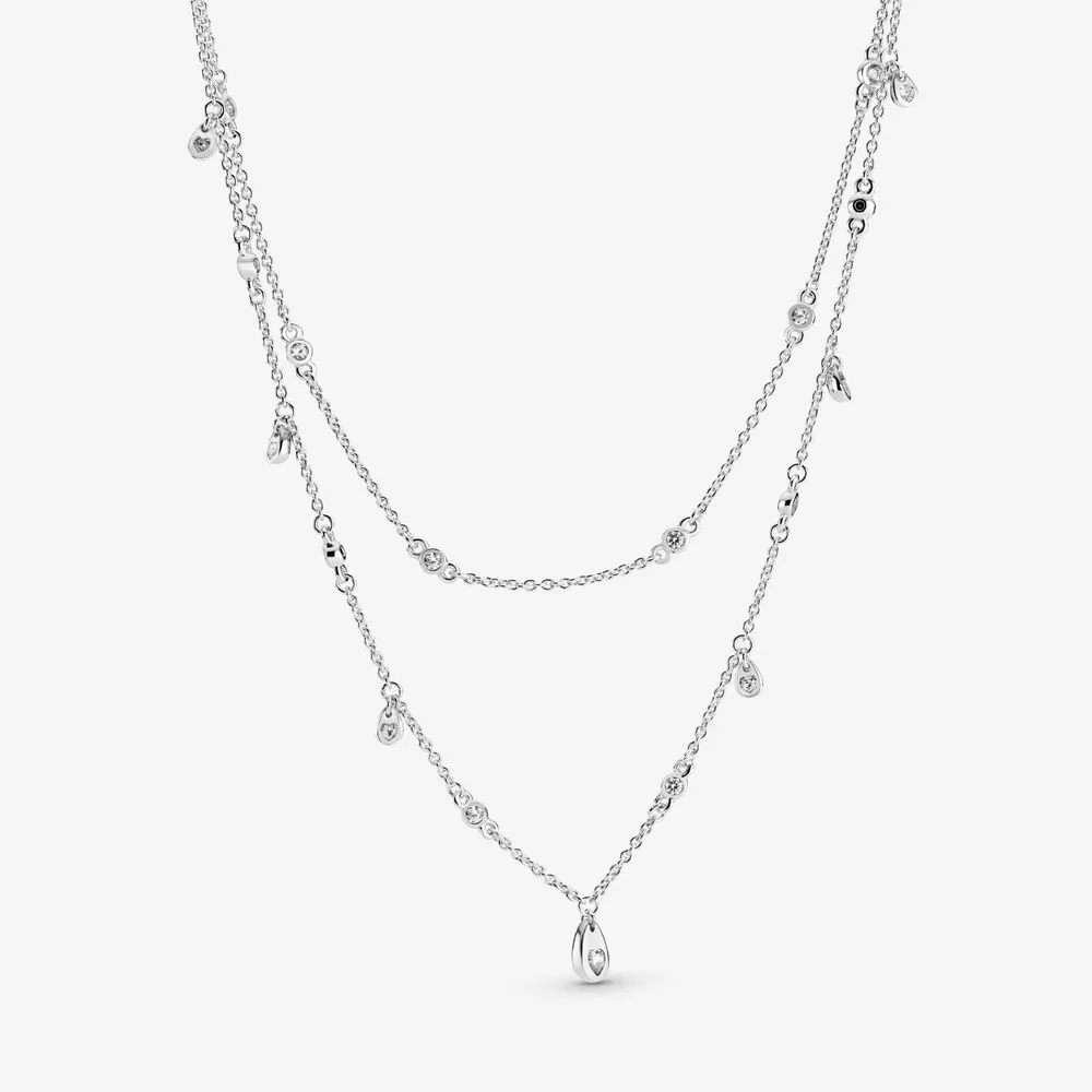 Layered Chandelier Droplet Necklace