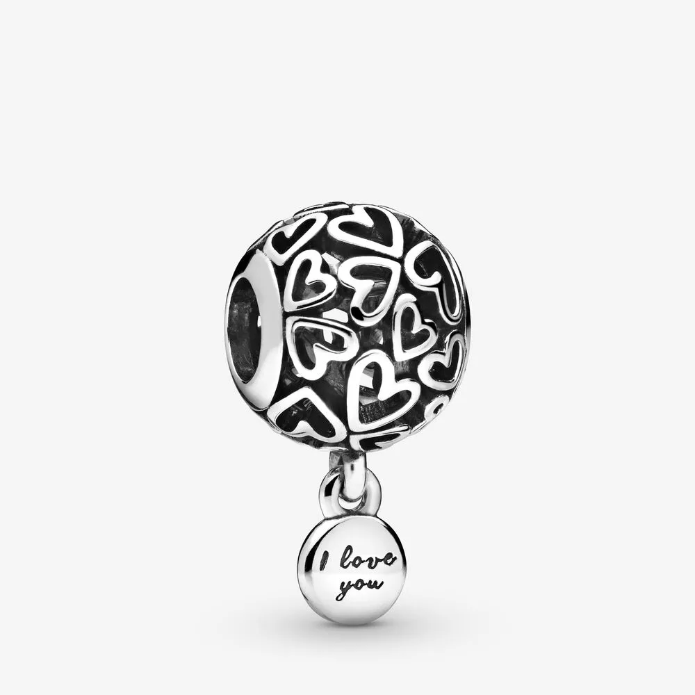 Openwork Love Hearts Charm