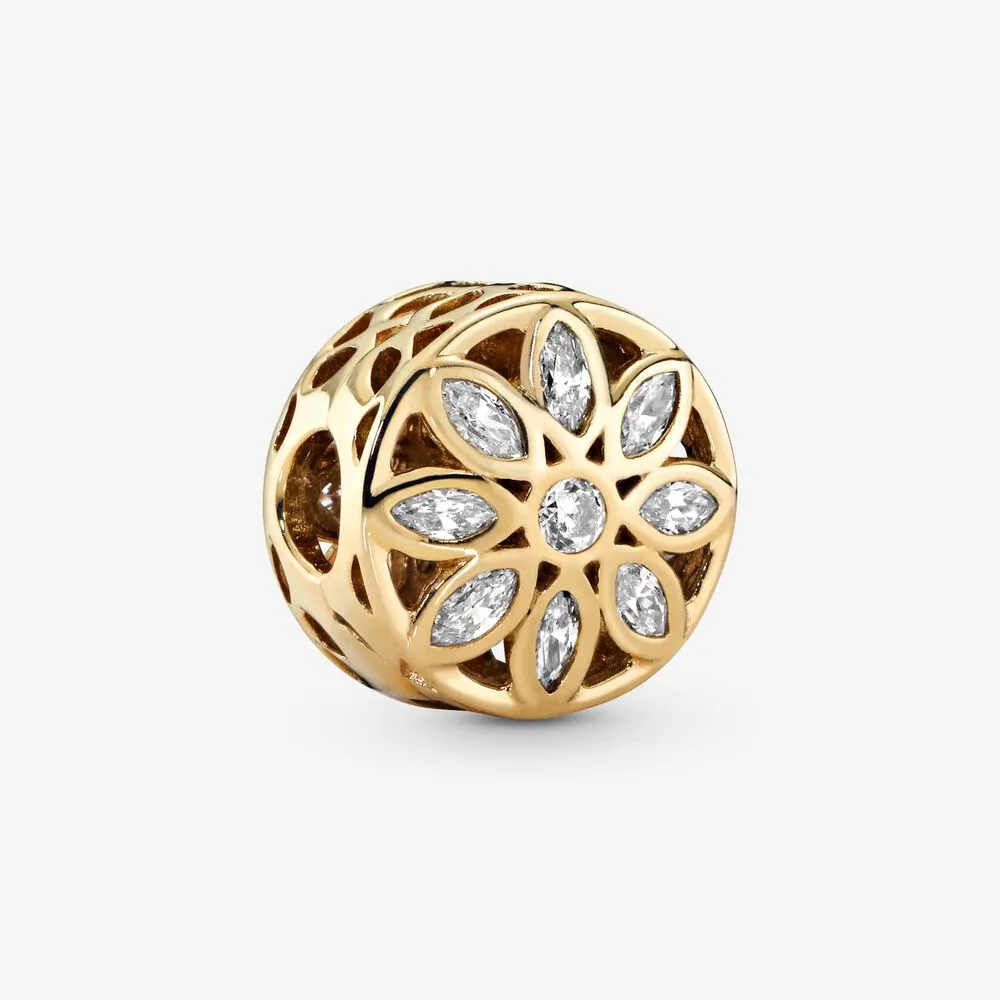 Openwork Marquise Flower Clip Charm