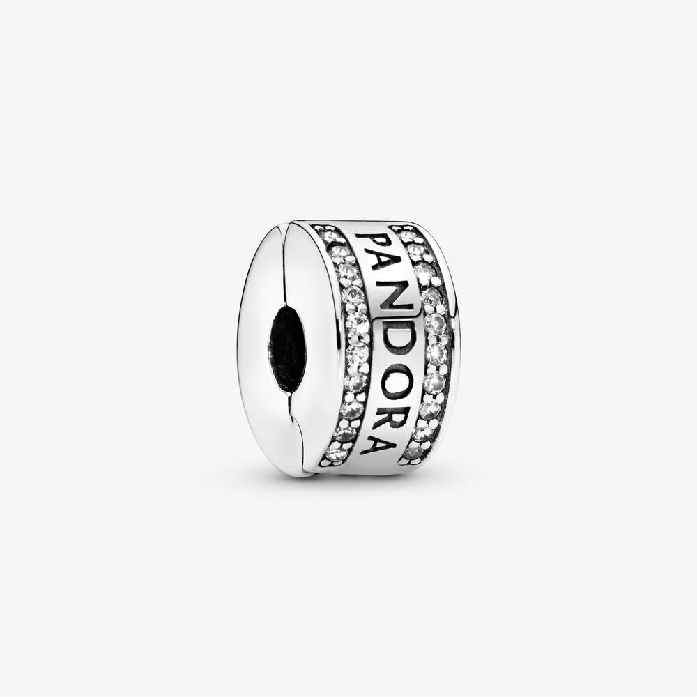 Pandora Logo Clip Charm