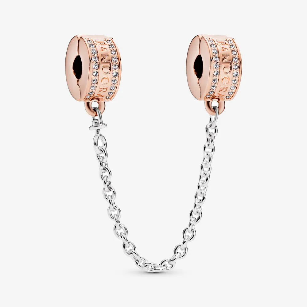 Pandora Logo Safety Chain Clip Charm