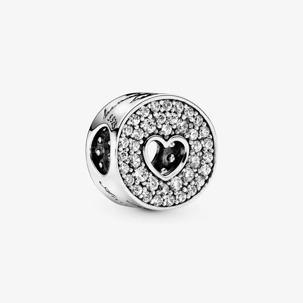 Pavé & Heart Anniversary Charm