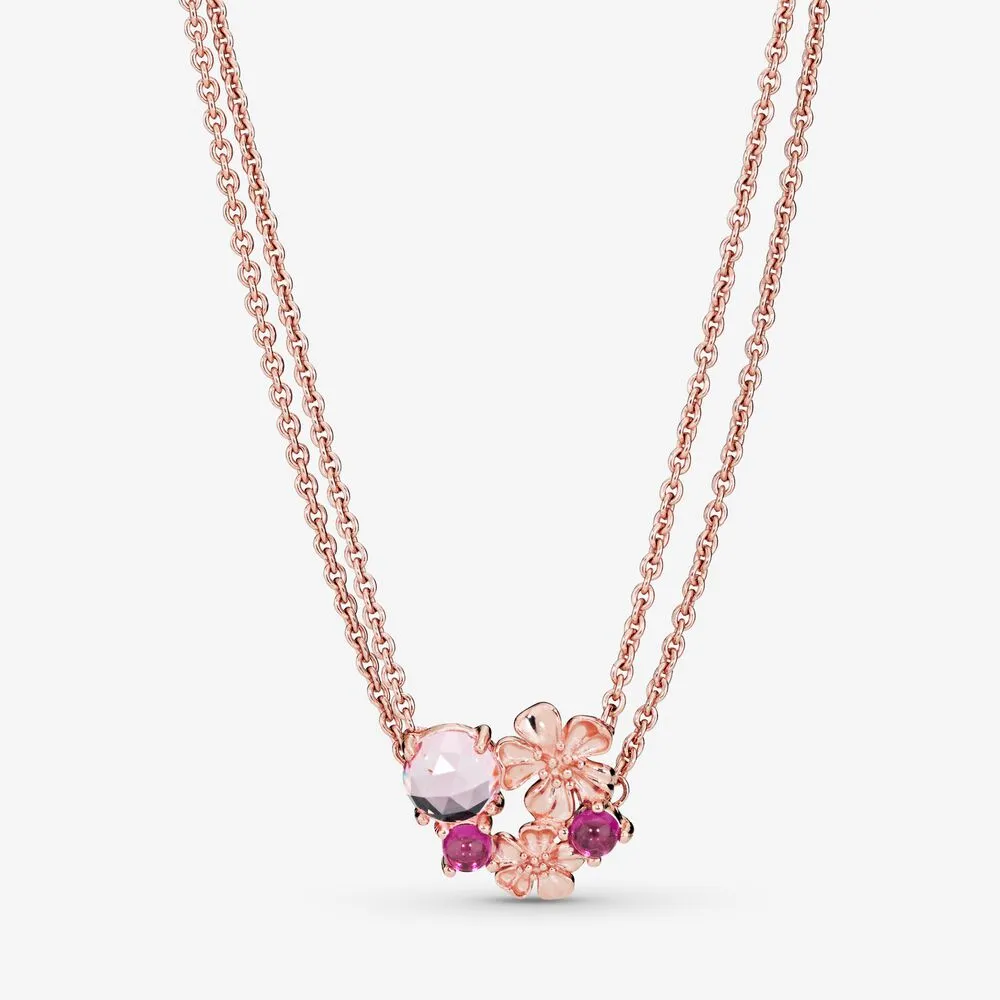 Peach Blossom Flower Necklace