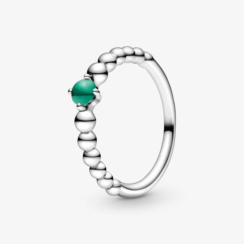 Rainforest Green Beaded Ring