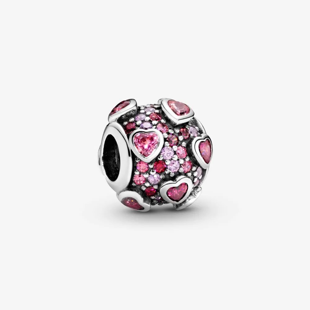 Raised Hearts Pavé Charm