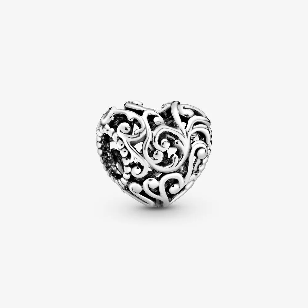 Regal Openwork Heart Charm