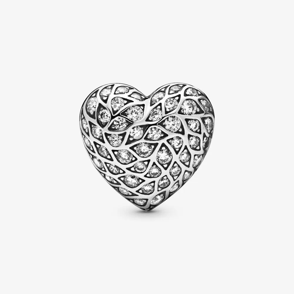 Sparkling Pattern Heart Single Stud Earring