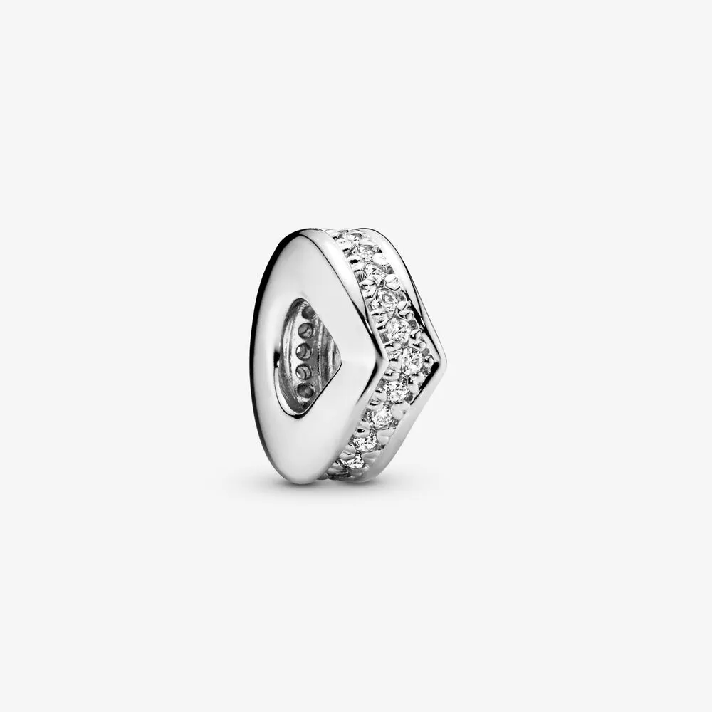 Sparkling Wishbone Spacer Charm