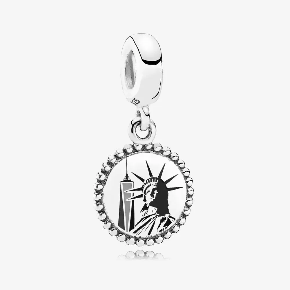 Statue of Liberty Dangle Charm, Mixed Enamel